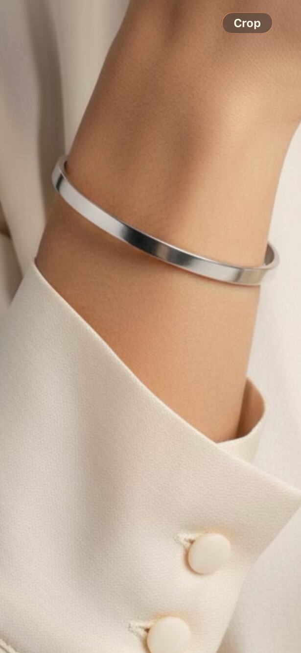 Kate Spade Find the Silver Lining” Enscription Bangle 8”